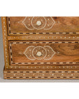 Anglo-Indian Four-Drawer Vintage Dresser Chest with Floral Bone Inlay Design-8. Asian & Chinese Furniture, Art, Antiques, Vintage Home Décor for sale at FEA Home