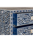 Blue and White Anglo Style Inlaid Mother of Pearl Tall Chest-12. Asian & Chinese Furniture, Art, Antiques, Vintage Home Décor for sale at FEA Home