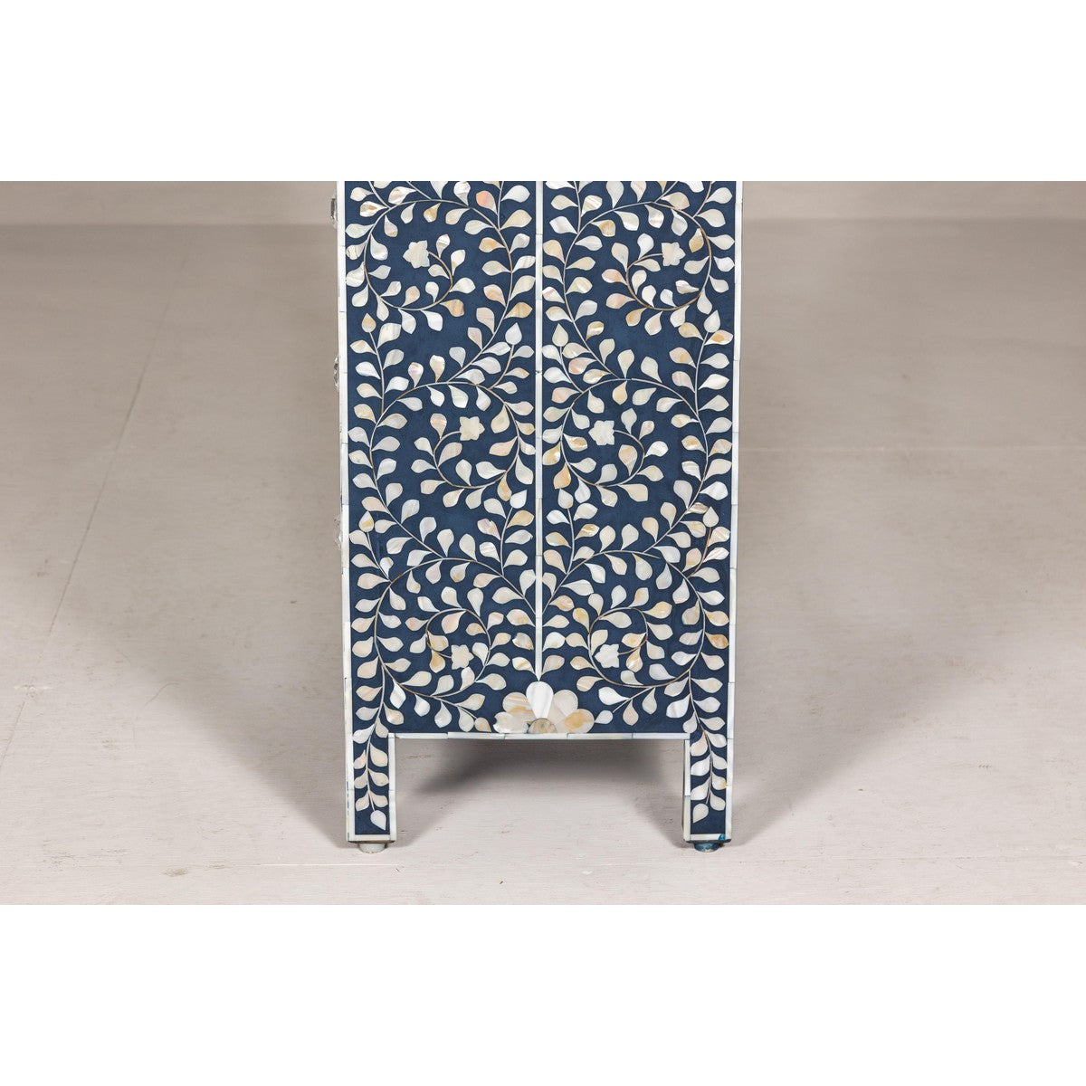 Blue and White Anglo Style Inlaid Mother of Pearl Tall Chest-19. Asian & Chinese Furniture, Art, Antiques, Vintage Home Décor for sale at FEA Home