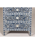 Blue and White Anglo Style Inlaid Mother of Pearl Tall Chest-4. Asian & Chinese Furniture, Art, Antiques, Vintage Home Décor for sale at FEA Home
