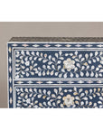 Blue and White Anglo Style Inlaid Mother of Pearl Tall Chest-5. Asian & Chinese Furniture, Art, Antiques, Vintage Home Décor for sale at FEA Home