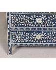 Blue and White Anglo Style Inlaid Mother of Pearl Tall Chest-7. Asian & Chinese Furniture, Art, Antiques, Vintage Home Décor for sale at FEA Home