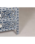 Blue and White Anglo Style Inlaid Mother of Pearl Tall Chest-8. Asian & Chinese Furniture, Art, Antiques, Vintage Home Décor for sale at FEA Home