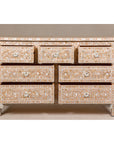 Anglo Style Soft Pink Dresser with Floral Themed Mother-of-Pearl Inlay-10. Asian & Chinese Furniture, Art, Antiques, Vintage Home Décor for sale at FEA Home