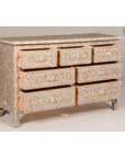 Anglo Style Soft Pink Dresser with Floral Themed Mother-of-Pearl Inlay-12. Asian & Chinese Furniture, Art, Antiques, Vintage Home Décor for sale at FEA Home