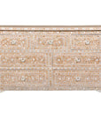 Anglo Style Soft Pink Dresser with Floral Themed Mother-of-Pearl Inlay-1. Asian & Chinese Furniture, Art, Antiques, Vintage Home Décor for sale at FEA Home