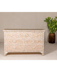 Anglo Style Soft Pink Dresser with Floral Themed Mother-of-Pearl Inlay-3. Asian & Chinese Furniture, Art, Antiques, Vintage Home Décor for sale at FEA Home