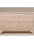 Anglo Style Soft Pink Dresser with Floral Themed Mother-of-Pearl Inlay-5. Asian & Chinese Furniture, Art, Antiques, Vintage Home Décor for sale at FEA Home