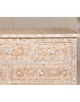 Anglo Style Soft Pink Dresser with Floral Themed Mother-of-Pearl Inlay-6. Asian & Chinese Furniture, Art, Antiques, Vintage Home Décor for sale at FEA Home