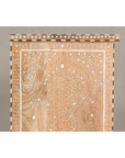Anglo Style Narrow Cabinet with Foliage-Themed Bone Inlaid Décor-15. Asian & Chinese Furniture, Art, Antiques, Vintage Home Décor for sale at FEA Home