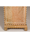 Anglo Style Narrow Cabinet with Foliage-Themed Bone Inlaid Décor-16. Asian & Chinese Furniture, Art, Antiques, Vintage Home Décor for sale at FEA Home