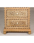 Anglo Style Narrow Cabinet with Foliage-Themed Bone Inlaid Décor-7. Asian & Chinese Furniture, Art, Antiques, Vintage Home Décor for sale at FEA Home