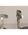 Anglo Style Ebonised Side Chairs with Floral Themed Bone Inlay, a Pair-9. Asian & Chinese Furniture, Art, Antiques, Vintage Home Décor for sale at FEA Home