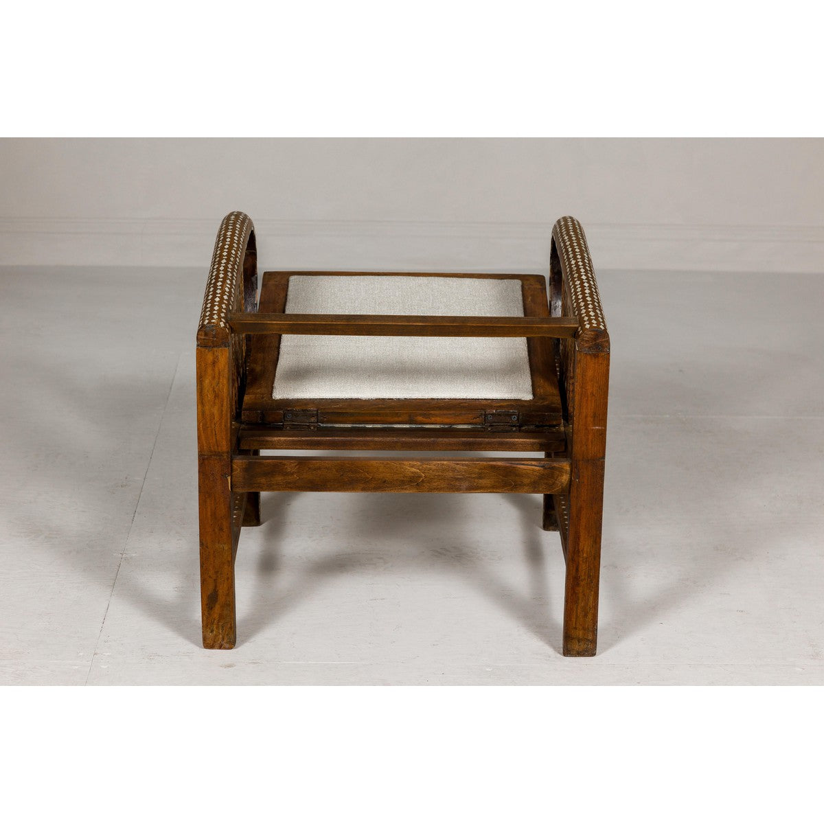 Anglo Style Bone Inlaid Armchair with Folding Back and Loop Arms-10. Asian & Chinese Furniture, Art, Antiques, Vintage Home Décor for sale at FEA Home