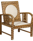 Anglo Style Bone Inlaid Armchair with Folding Back and Loop Arms-1. Asian & Chinese Furniture, Art, Antiques, Vintage Home Décor for sale at FEA Home