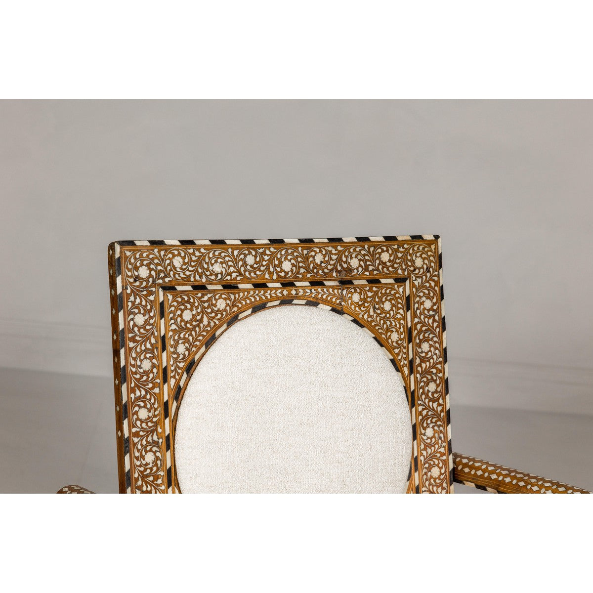 Anglo Style Bone Inlaid Armchair with Folding Back and Loop Arms-5. Asian & Chinese Furniture, Art, Antiques, Vintage Home Décor for sale at FEA Home
