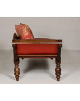 Récamier Style Daybed with Silk Cushion, Out-Scrolling Back and Turned Legs-10. Asian & Chinese Furniture, Art, Antiques, Vintage Home Décor for sale at FEA Home