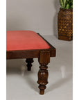 Récamier Style Daybed with Silk Cushion, Out-Scrolling Back and Turned Legs-12. Asian & Chinese Furniture, Art, Antiques, Vintage Home Décor for sale at FEA Home