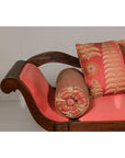 Récamier Style Daybed with Silk Cushion, Out-Scrolling Back and Turned Legs-13. Asian & Chinese Furniture, Art, Antiques, Vintage Home Décor for sale at FEA Home