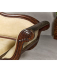 Dutch Colonial Wooden Settee with Carved Crest and Out-Scrolling Arms-11. Asian & Chinese Furniture, Art, Antiques, Vintage Home Décor for sale at FEA Home