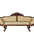 Dutch Colonial Wooden Settee with Carved Crest and Out-Scrolling Arms-1. Asian & Chinese Furniture, Art, Antiques, Vintage Home Décor for sale at FEA Home