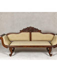 Dutch Colonial Wooden Settee with Carved Crest and Out-Scrolling Arms-2. Asian & Chinese Furniture, Art, Antiques, Vintage Home Décor for sale at FEA Home