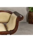 Dutch Colonial Wooden Settee with Carved Crest and Out-Scrolling Arms-6. Asian & Chinese Furniture, Art, Antiques, Vintage Home Décor for sale at FEA Home