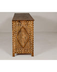 Anglo-Indian Style Mango Wood Dresser with Eight Drawers and Floral Bone Inlay-14. Asian & Chinese Furniture, Art, Antiques, Vintage Home Décor for sale at FEA Home