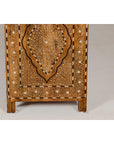 Anglo-Indian Style Mango Wood Dresser with Eight Drawers and Floral Bone Inlay-16. Asian & Chinese Furniture, Art, Antiques, Vintage Home Décor for sale at FEA Home