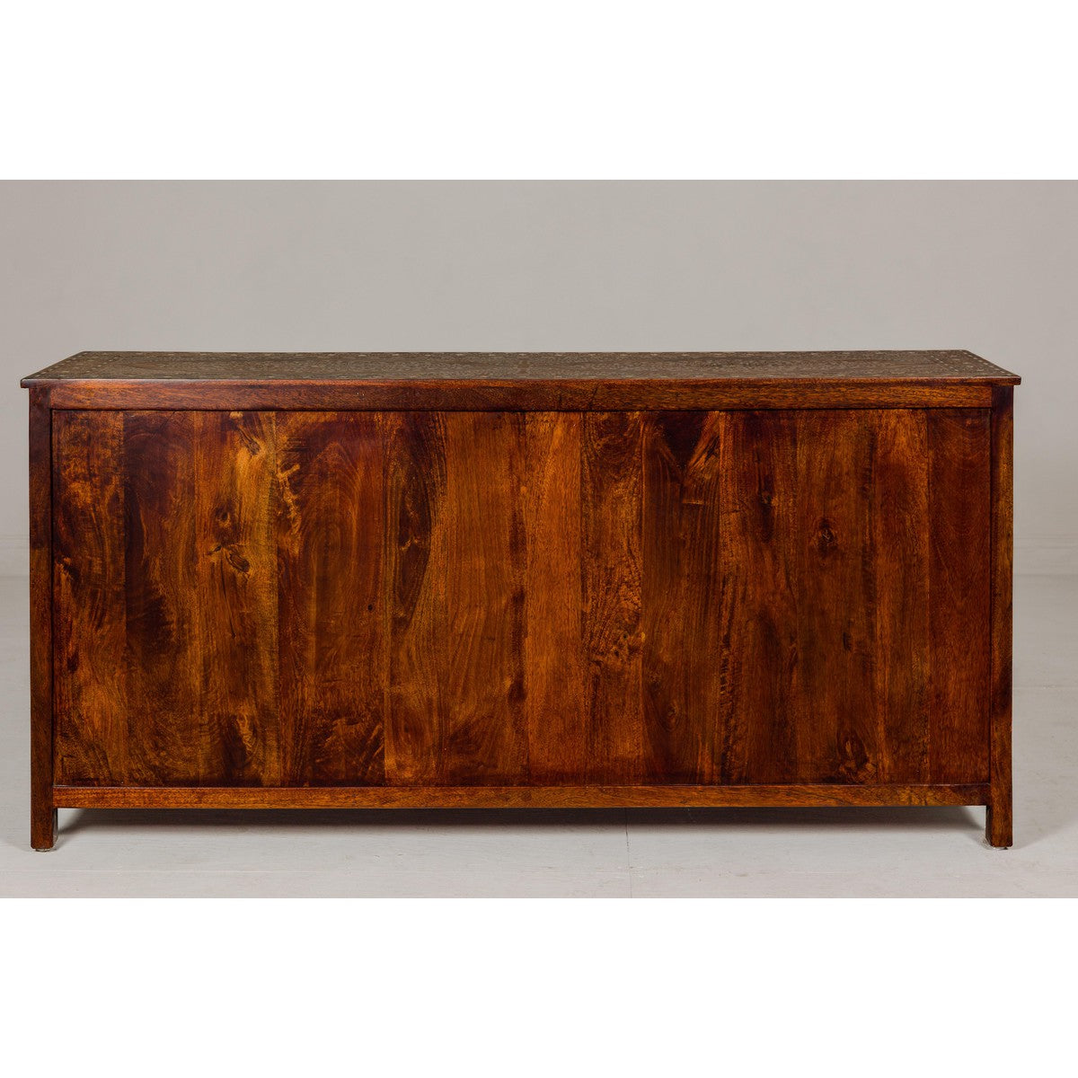 Anglo-Indian Style Mango Wood Dresser with Eight Drawers and Floral Bone Inlay-17. Asian & Chinese Furniture, Art, Antiques, Vintage Home Décor for sale at FEA Home