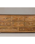Anglo-Indian Style Mango Wood Dresser with Eight Drawers and Floral Bone Inlay-3. Asian & Chinese Furniture, Art, Antiques, Vintage Home Décor for sale at FEA Home