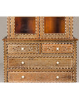 Anglo Style Buffet à Deux-Corps with Abundant Floral Themed Bone Inlay-6. Asian & Chinese Furniture, Art, Antiques, Vintage Home Décor for sale at FEA Home