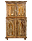 Anglo Style Buffet à Deux-Corps with Floral and Bird Bone Inlay-1. Asian & Chinese Furniture, Art, Antiques, Vintage Home Décor for sale at FEA Home
