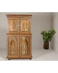 Anglo Style Buffet à Deux-Corps with Floral and Bird Bone Inlay-4. Asian & Chinese Furniture, Art, Antiques, Vintage Home Décor for sale at FEA Home