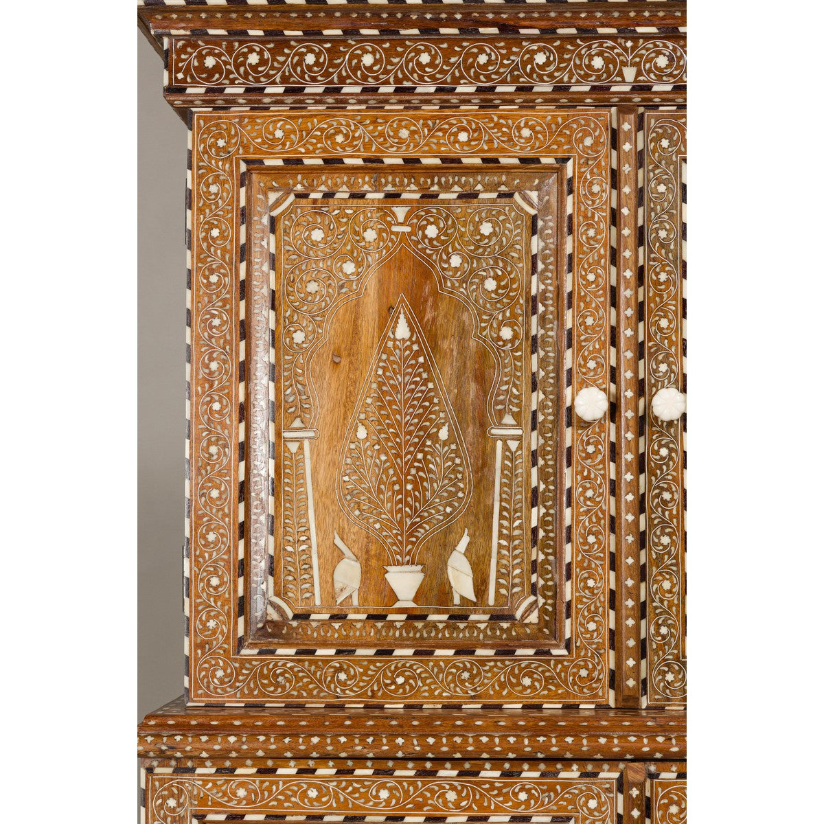 Anglo Style Buffet à Deux-Corps with Floral and Bird Bone Inlay-7. Asian & Chinese Furniture, Art, Antiques, Vintage Home Décor for sale at FEA Home