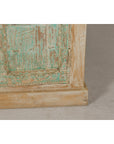 Reclaimed Wood Almirah Armoire with Weathered Green Patina and Three Shelves-12. Asian & Chinese Furniture, Art, Antiques, Vintage Home Décor for sale at FEA Home