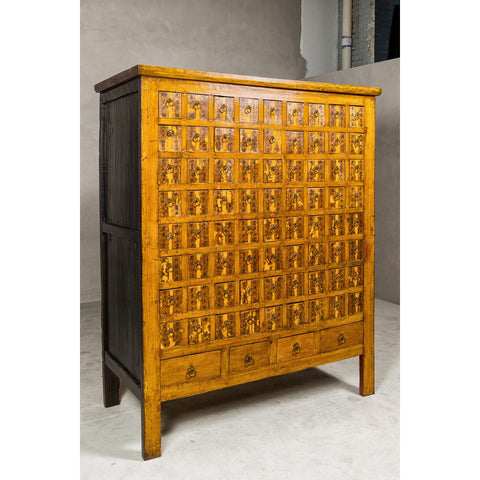 Oversized Qing Apothecary Cabinet with 76 Drawers and Calligraphy-YN8039-10. Asian & Chinese Furniture, Art, Antiques, Vintage Home Décor for sale at FEA Home