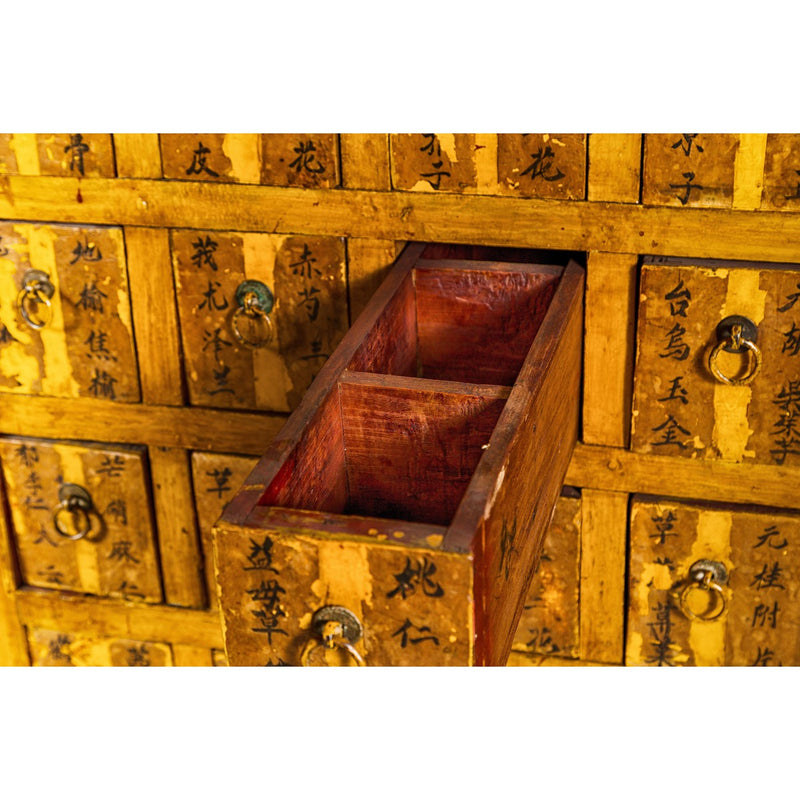 Oversized Qing Apothecary Cabinet with 76 Drawers and Calligraphy-YN8039-16. Asian & Chinese Furniture, Art, Antiques, Vintage Home Décor for sale at FEA Home