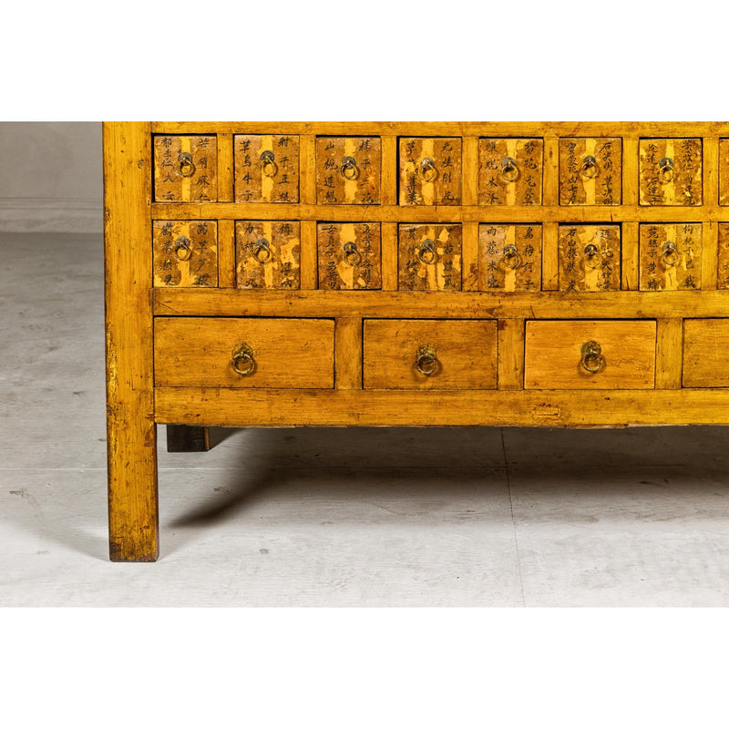 Oversized Qing Apothecary Cabinet with 76 Drawers and Calligraphy-YN8039-6. Asian & Chinese Furniture, Art, Antiques, Vintage Home Décor for sale at FEA Home