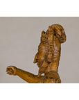 Large Antique Indian Carved Wood Mogul Standing Figure with Extended Arms-13. Asian & Chinese Furniture, Art, Antiques, Vintage Home Décor for sale at FEA Home