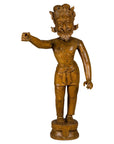 Large Antique Indian Carved Wood Mogul Standing Figure with Extended Arms-1. Asian & Chinese Furniture, Art, Antiques, Vintage Home Décor for sale at FEA Home