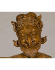 Large Antique Indian Carved Wood Mogul Standing Figure with Extended Arms-8. Asian & Chinese Furniture, Art, Antiques, Vintage Home Décor for sale at FEA Home