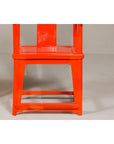 "The Lava Chair", Yoke Back Armchairs with Custom Deep Orange Lacquer, a Pair-4. Asian & Chinese Furniture, Art, Antiques, Vintage Home Décor for sale at FEA Home