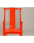 "The Lava Chair", Yoke Back Armchairs with Custom Deep Orange Lacquer, a Pair-5. Asian & Chinese Furniture, Art, Antiques, Vintage Home Décor for sale at FEA Home
