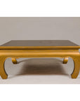 Gold Lacquered Ming Dynasty Style Chow Leg Coffee Table with Carved Apron-10. Asian & Chinese Furniture, Art, Antiques, Vintage Home Décor for sale at FEA Home