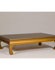Gold Lacquered Ming Dynasty Style Chow Leg Coffee Table with Carved Apron-9. Asian & Chinese Furniture, Art, Antiques, Vintage Home Décor for sale at FEA Home