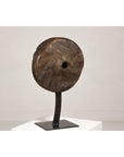 Ancient Wooden Cart Wheel on Custom Base-9. Asian & Chinese Furniture, Art, Antiques, Vintage Home Décor for sale at FEA Home