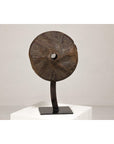 Ancient Wooden Cart Wheel on Custom Base-11. Asian & Chinese Furniture, Art, Antiques, Vintage Home Décor for sale at FEA Home