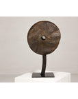 Ancient Wooden Cart Wheel on Custom Base-1. Asian & Chinese Furniture, Art, Antiques, Vintage Home Décor for sale at FEA Home