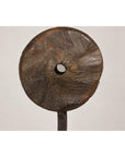 Ancient Wooden Cart Wheel on Custom Base-6. Asian & Chinese Furniture, Art, Antiques, Vintage Home Décor for sale at FEA Home
